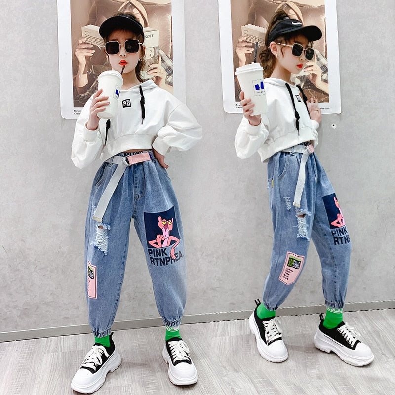 Cartoon Casual Denim