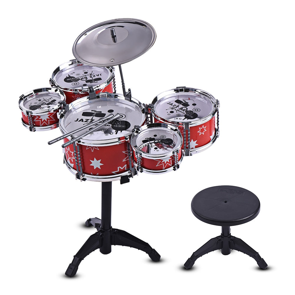 Jazz Drum Set with Small Stool