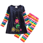 Rainbow Embroidery Clothing Set