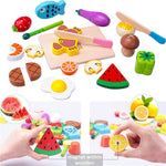 DIY Cute Wooden Cutting Fruit Toy Set