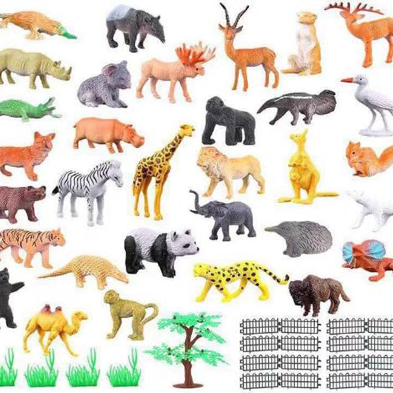 53Pcs/set Animal Toy Simulation