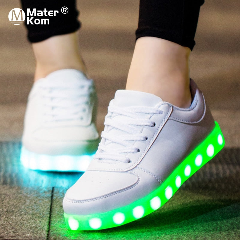 USB Charger LED Glowing Sneakers