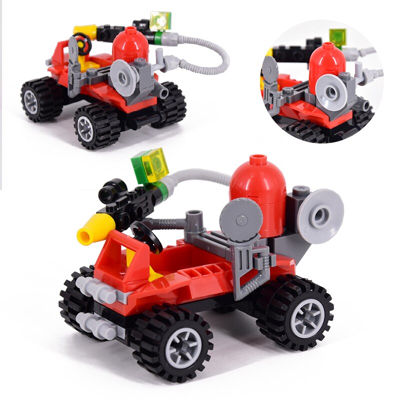 City Fire Fighting Vehicle Building Block