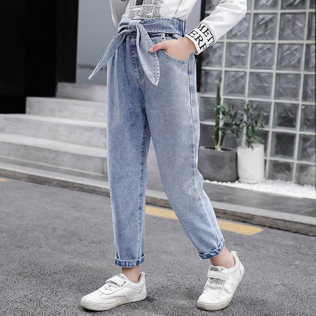 Cartoon Elastic Waist Jeans