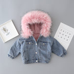 Faux Fur Denim Jacket