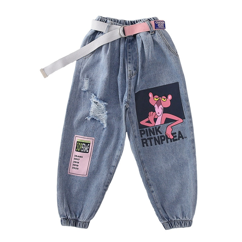 Cartoon Casual Denim