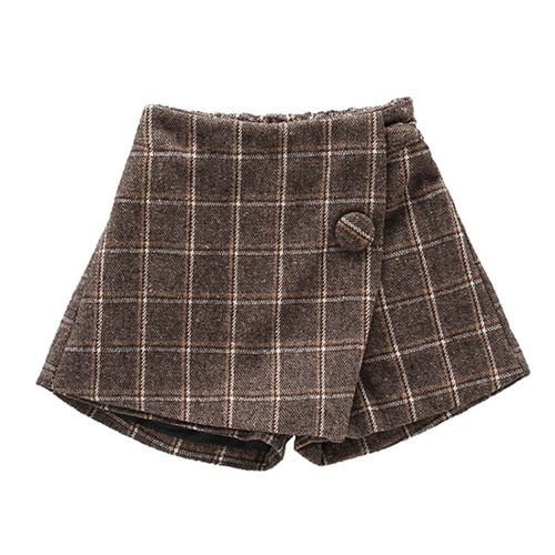 2 in 1 Cute Plaid Shorts