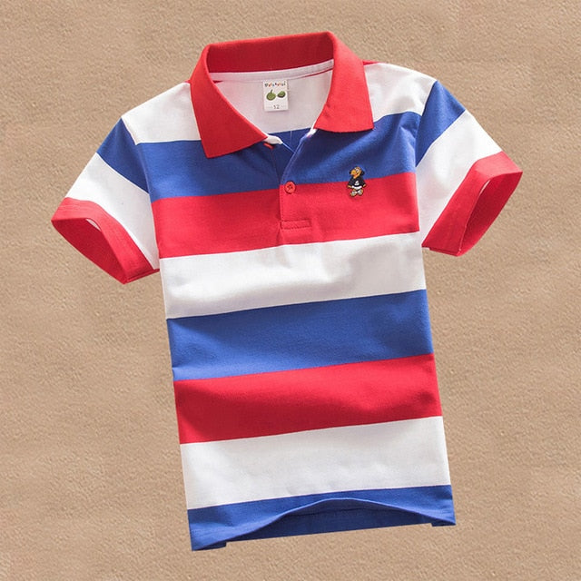 Stripes Short Sleeve Polo Shirt