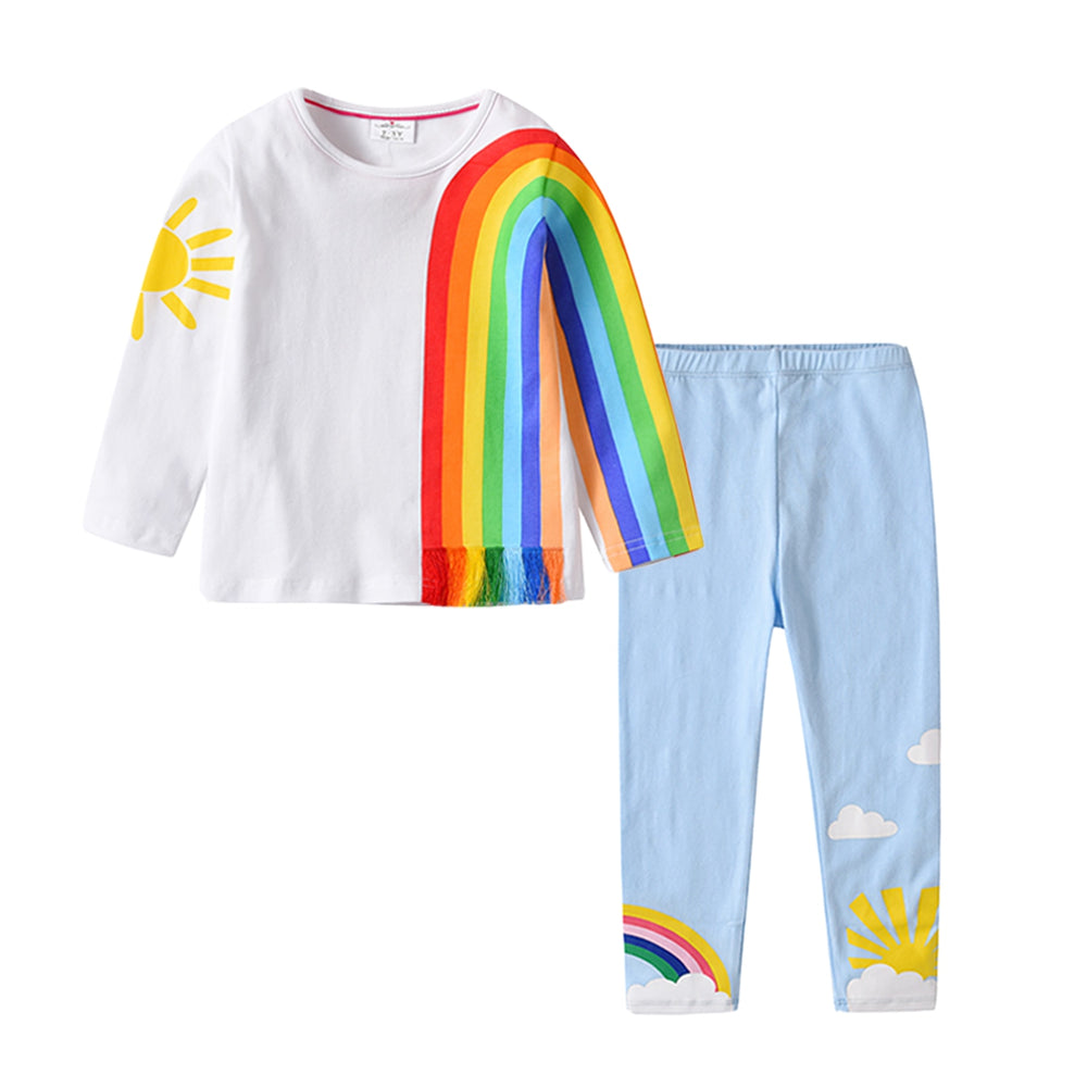 Rainbow Embroidery Clothing Set