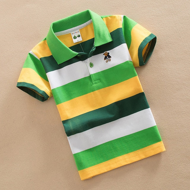 Stripes Short Sleeve Polo Shirt