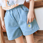 Printed Casual Denim Shorts