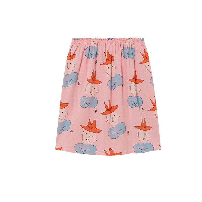 Cartoon Pattern Pleated Skirt