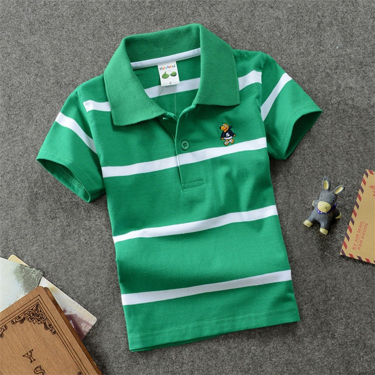 Stripes Short Sleeve Polo Shirt