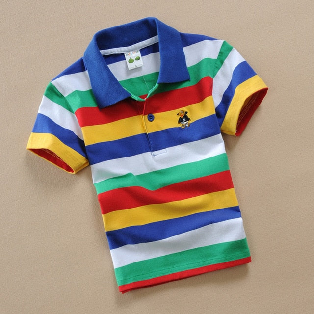 Stripes Short Sleeve Polo Shirt