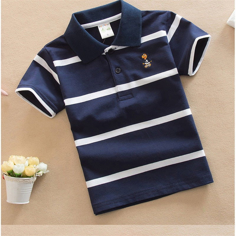 Stripes Short Sleeve Polo Shirt