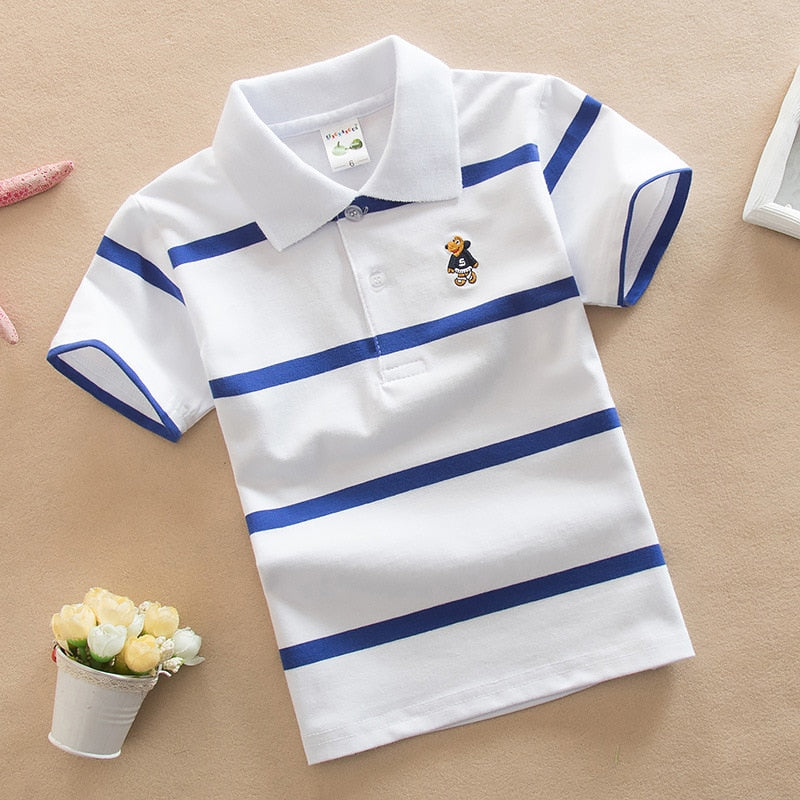 Stripes Short Sleeve Polo Shirt