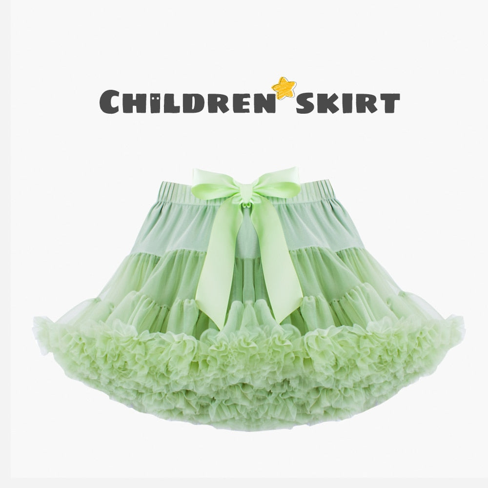 Solid Fluffy Tulle Tutu Skirt