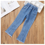 Elastic Waist Wide Leg Jeans