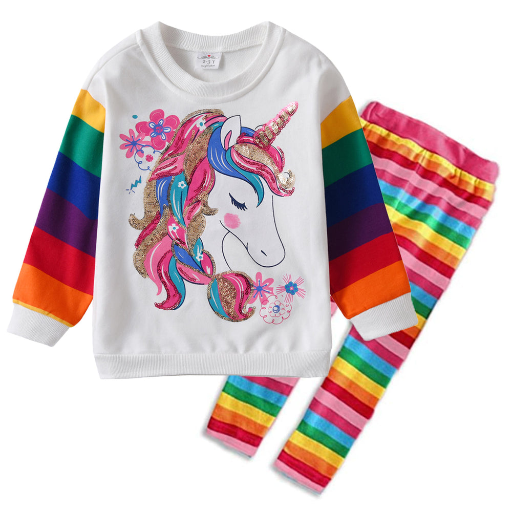 Rainbow Embroidery Clothing Set