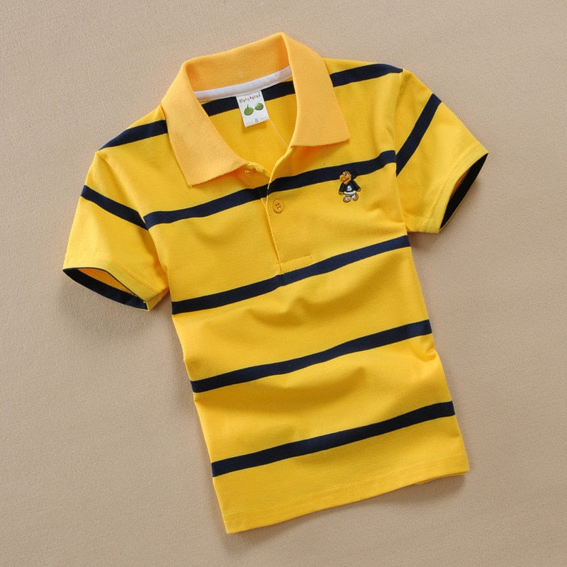 Stripes Short Sleeve Polo Shirt