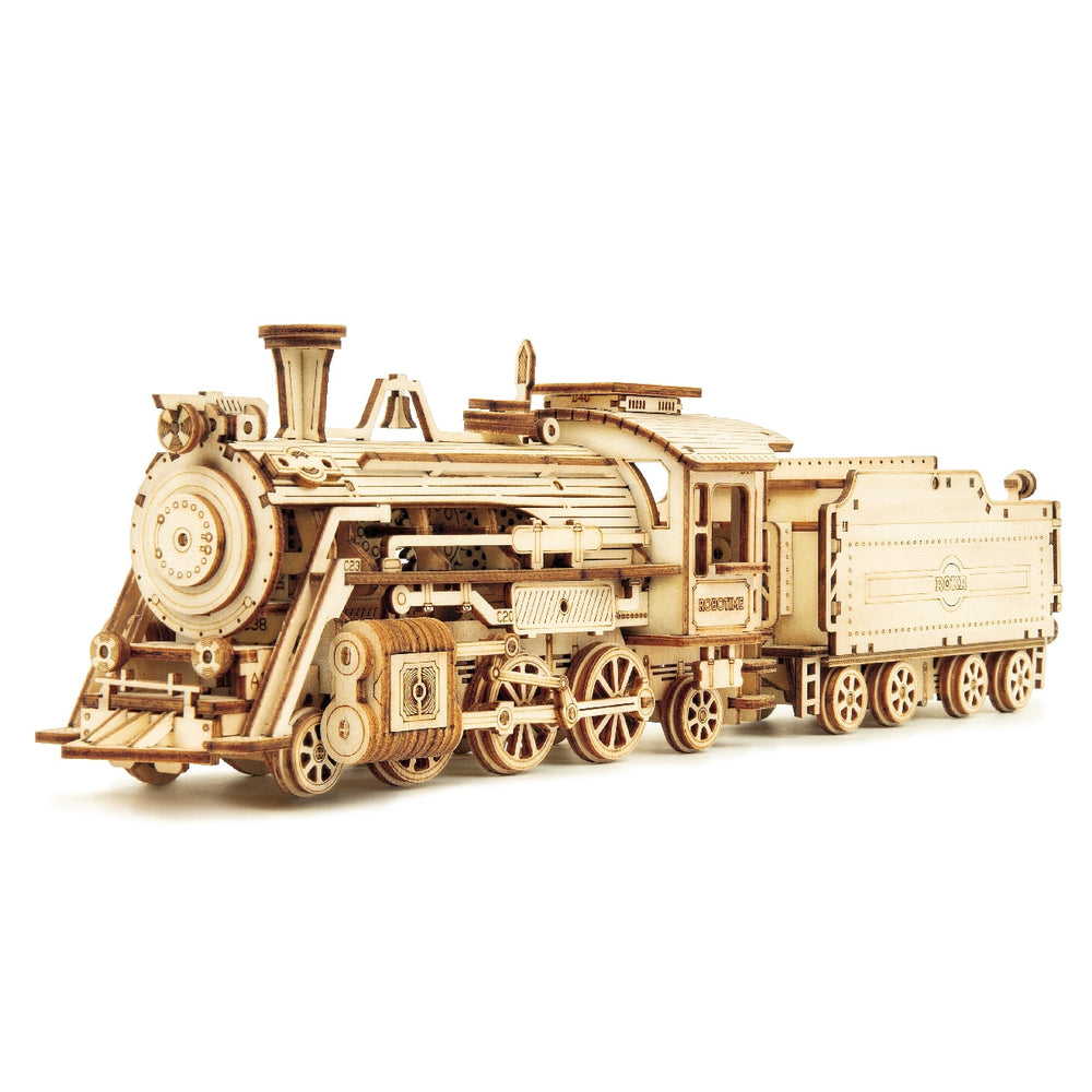 3D Wooden Puzzle Train Model