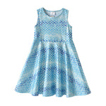 Mermaid Pattern Sleeveless Dress