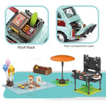 Tourist Picnic Car Trailer Building Block Set