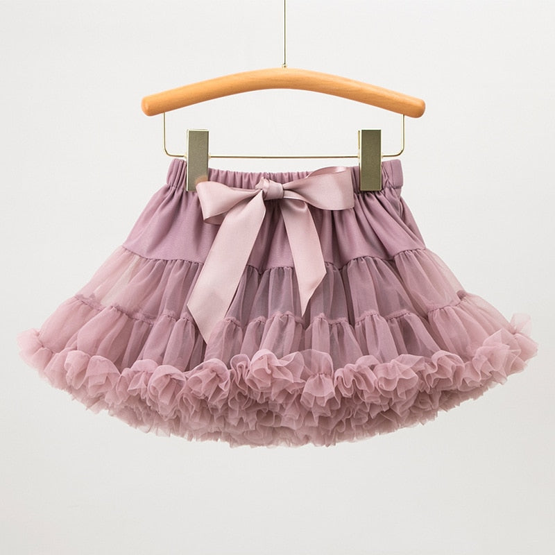 Solid Fluffy Tulle Tutu Skirt