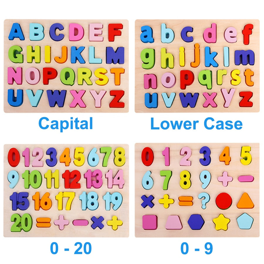 ABC Puzzle Digital Wooden Toys