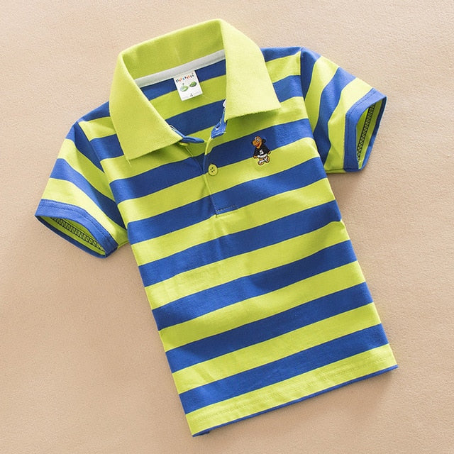 Stripes Short Sleeve Polo Shirt