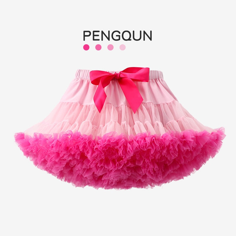 Solid Fluffy Tulle Tutu Skirt