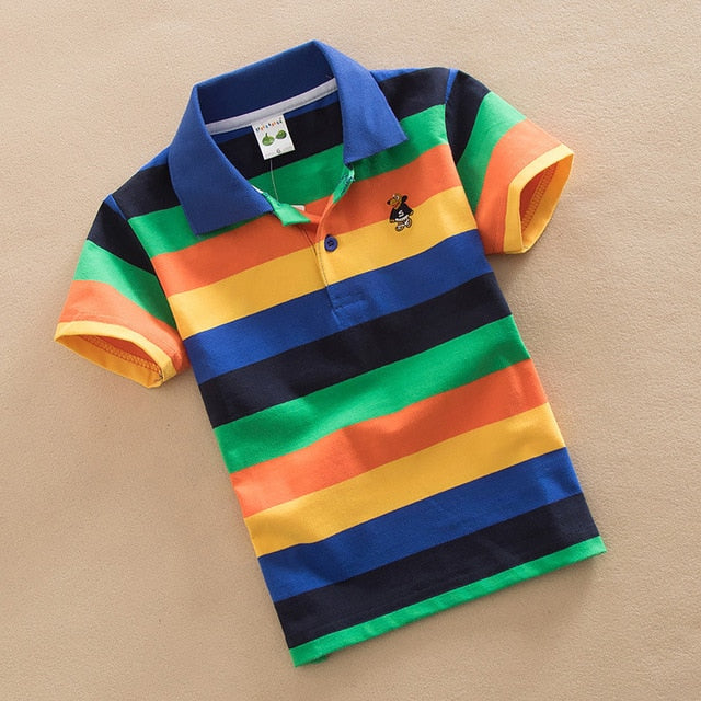 Stripes Short Sleeve Polo Shirt