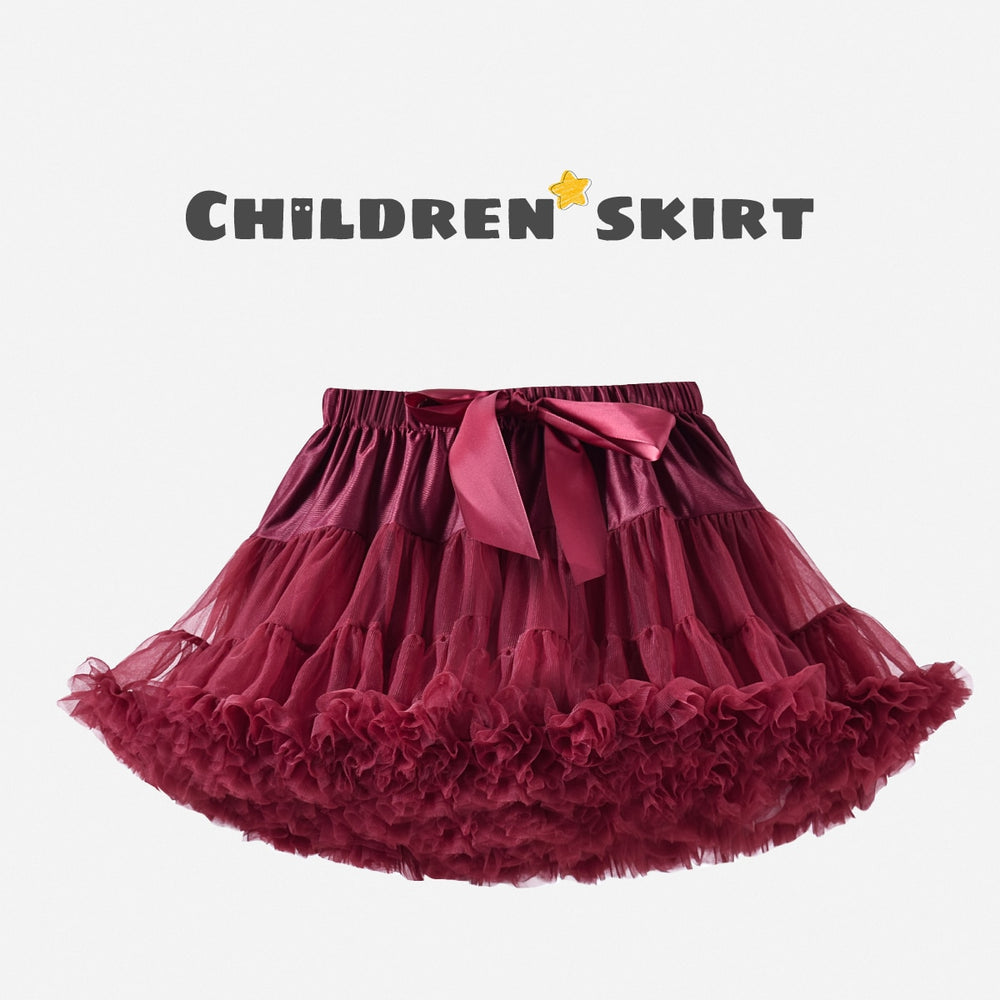 Solid Fluffy Tulle Tutu Skirt