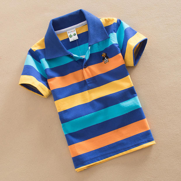 Stripes Short Sleeve Polo Shirt