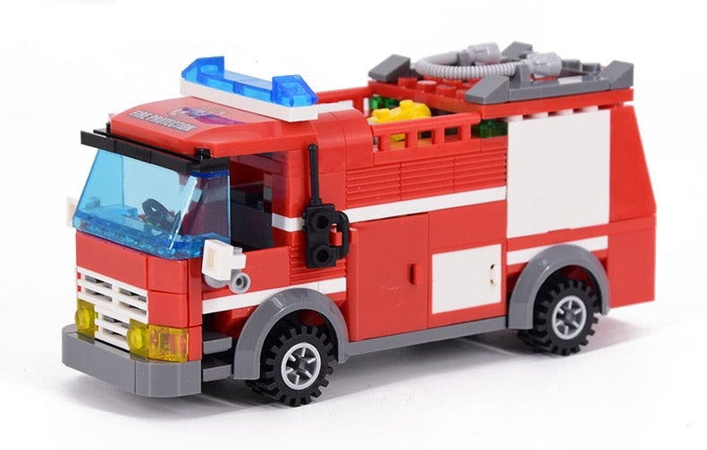 City Fire Fighting Vehicle Building Block