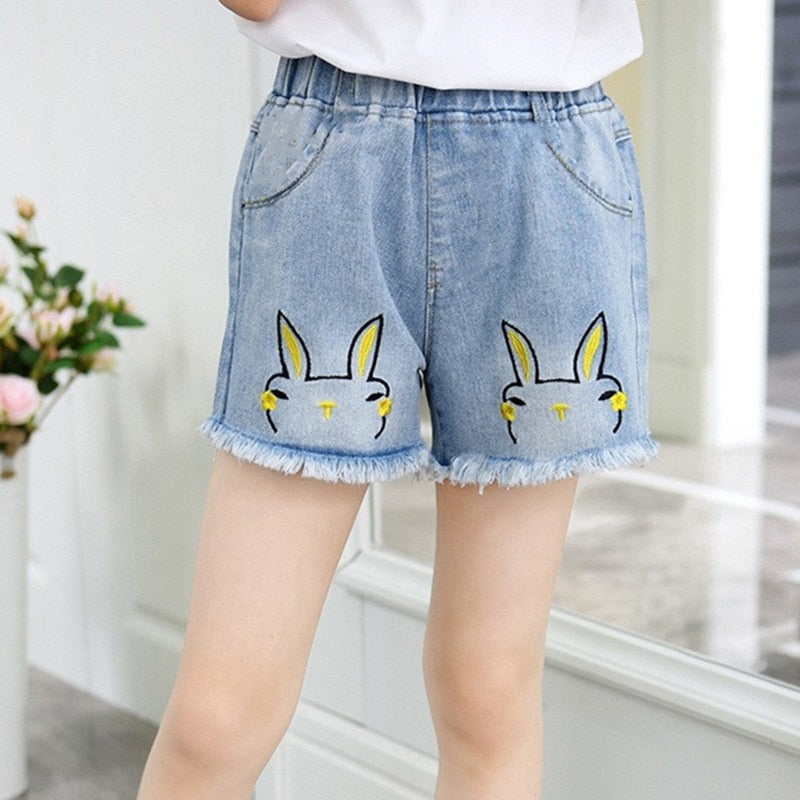 Printed Casual Denim Shorts