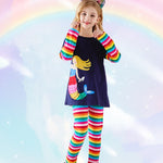 Rainbow Embroidery Clothing Set