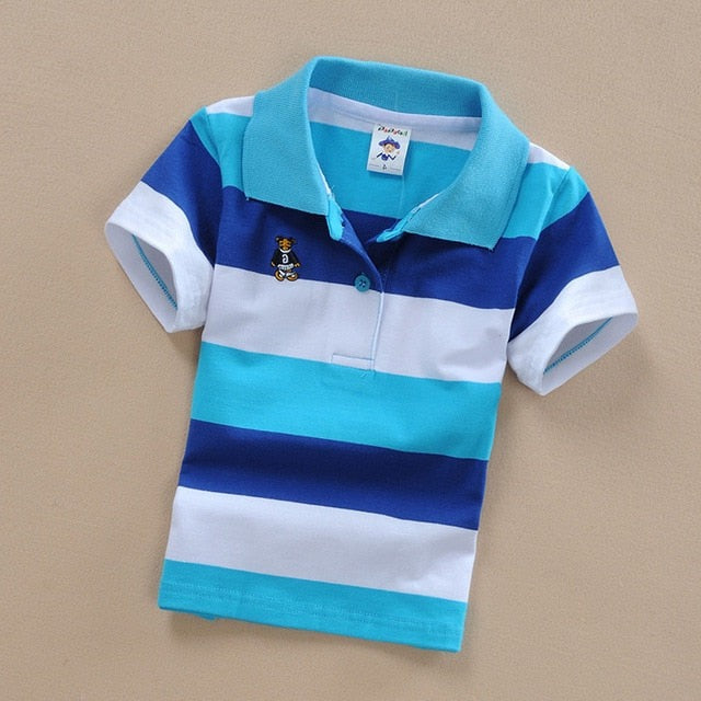 Stripes Short Sleeve Polo Shirt